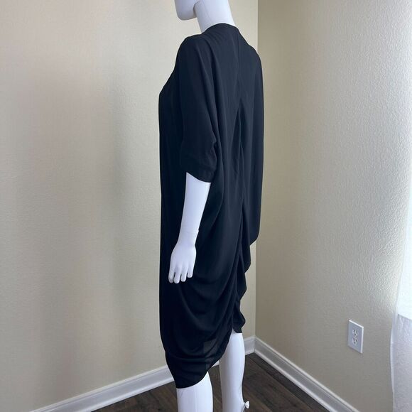 Melissa McCarthy Seven7 Womens Size S Black Sheer Cocoon Kimono Cardigan Minimal - Picture 13 of 15